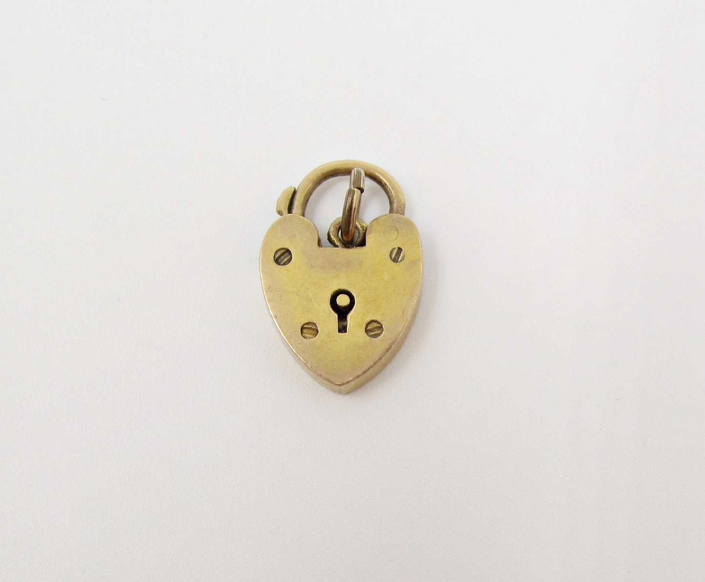 1959 Heart Padlock Gold Fastener Charm