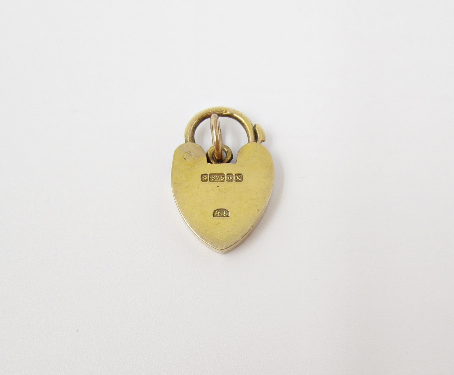 1959 Heart Padlock Gold Fastener Charm