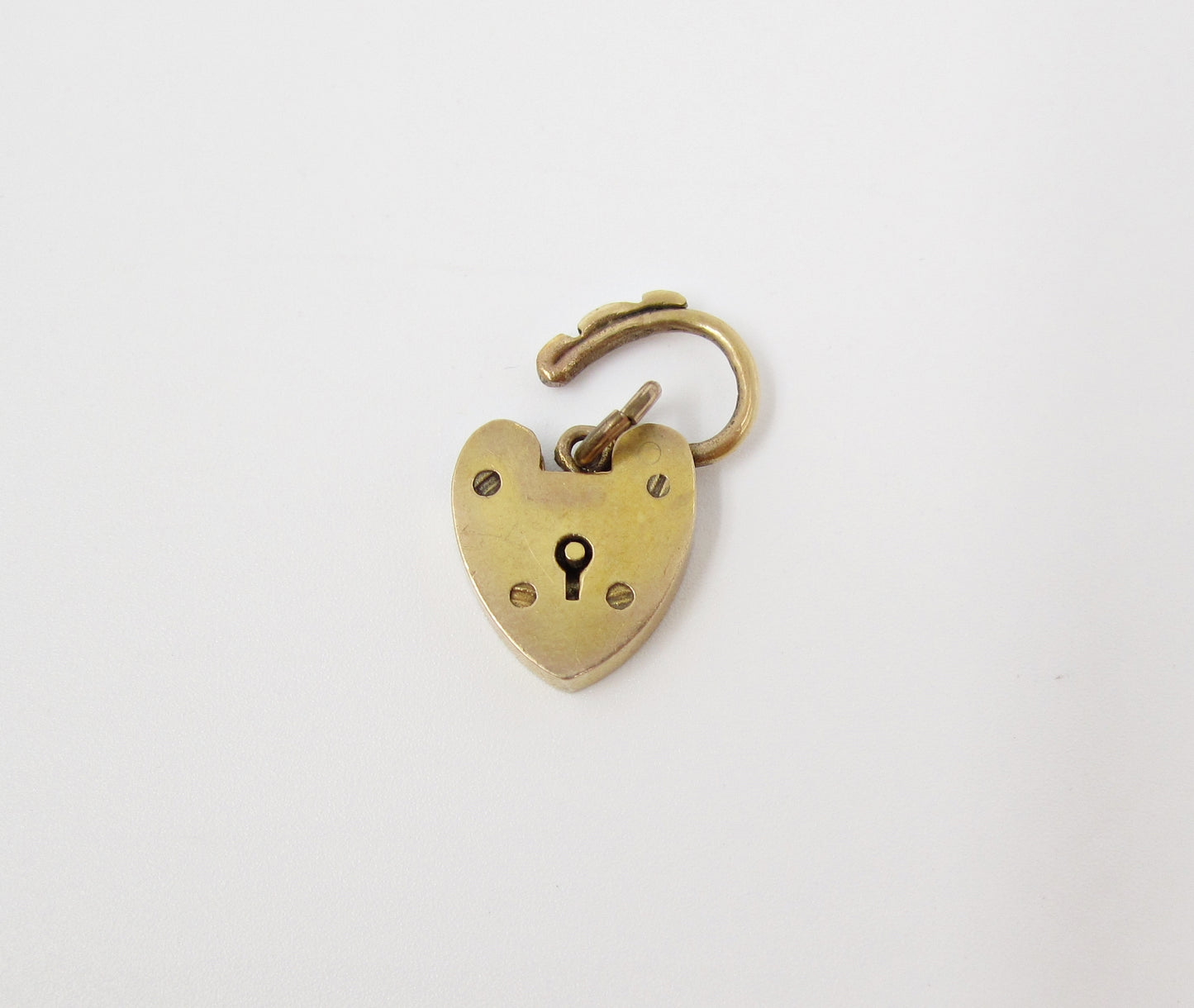 1959 Heart Padlock Gold Fastener Charm