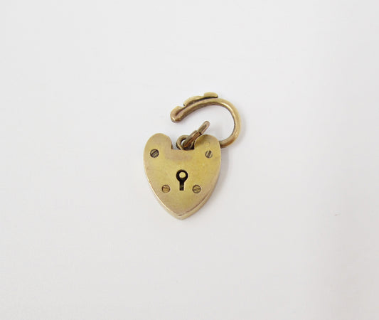 1959 Heart Padlock Gold Fastener Charm