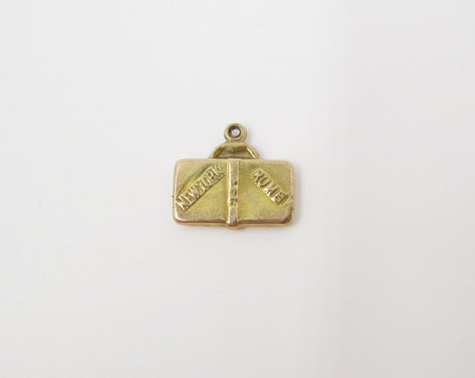 1962 Paris, Rome, New York, London Suitcase Gold Charm