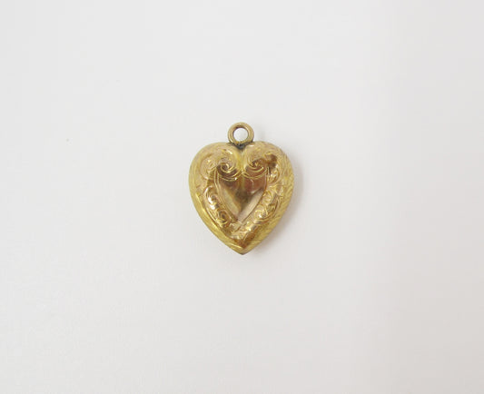 1970's Hollow Heart Gold Charm