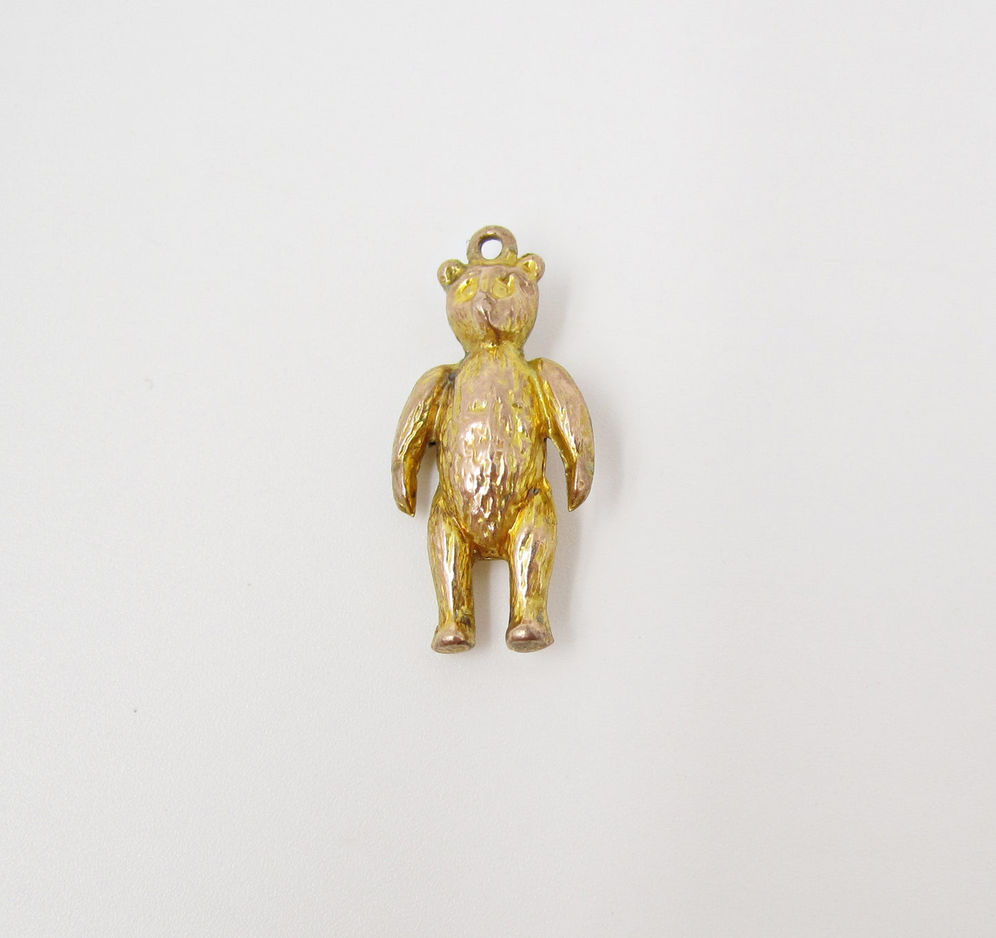 1970's Hollow Teddy Bear Gold Charm